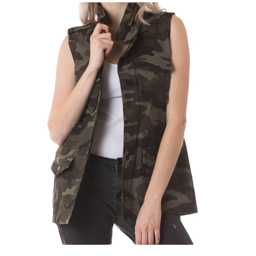 Love Tree Camo Green Military Army Utility Vest w/Front Pockets NWT Size XL - Picture 12 of 16
